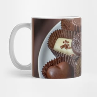 Delicious, creamy gourmet chocolate with quote Mug